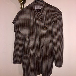 Escada by Margaretha Ley New Wool Plaid Coat Sz 42